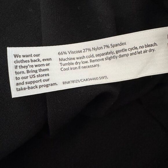 Eileen Fisher System Lightweight Stretch Crepe Wide-leg Pant in Black Size 12 - Picture 10 of 10